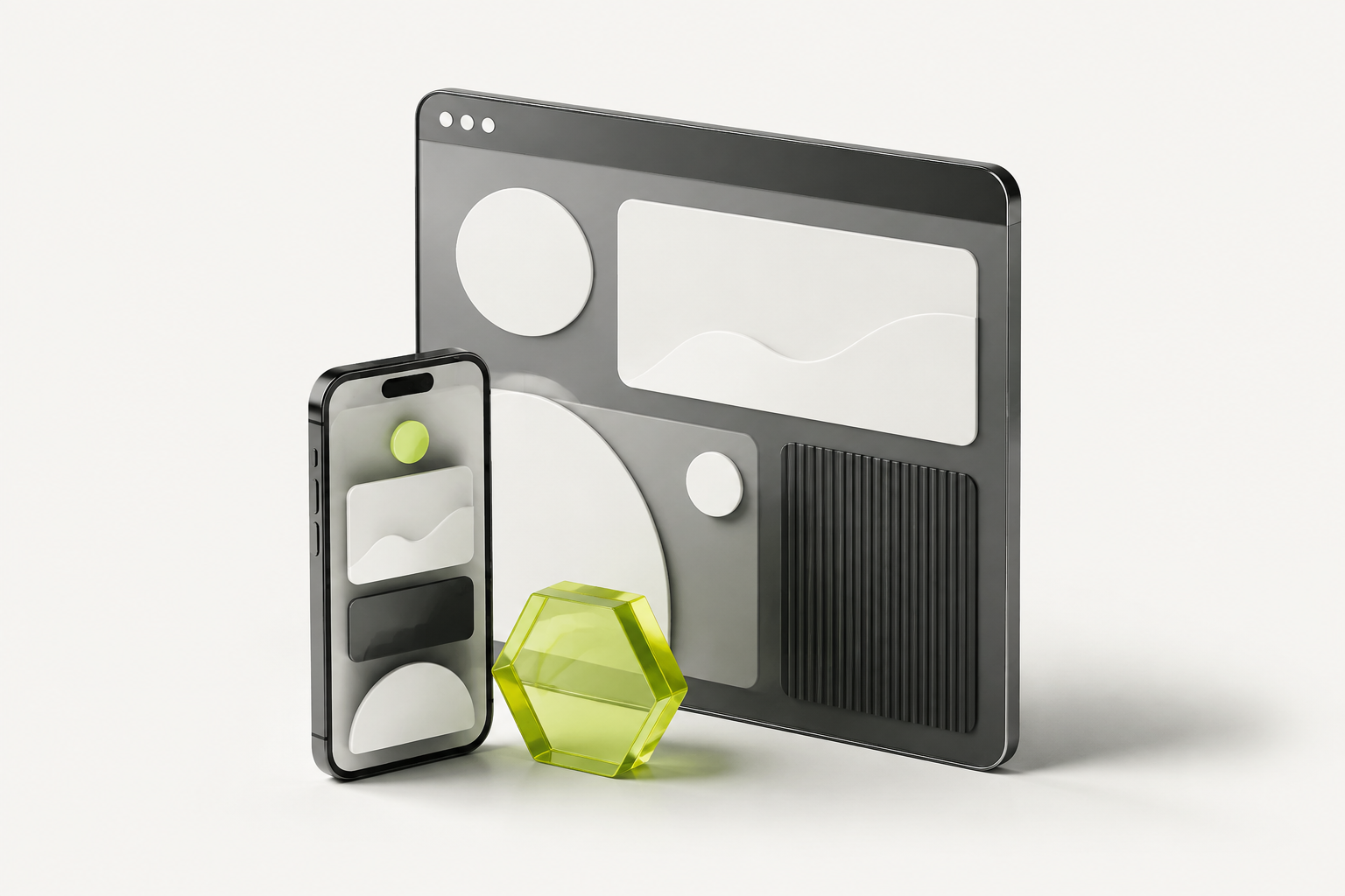 Graphite web and mobile products connected by a translucent lime core